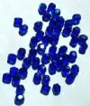 50 6mm Faceted Sapphire AB Firepolish Beads